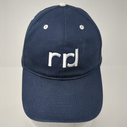Rrj Strapback Hat Blue One Size Adjustable Embroidered Vented Holes 6 Panel Hit