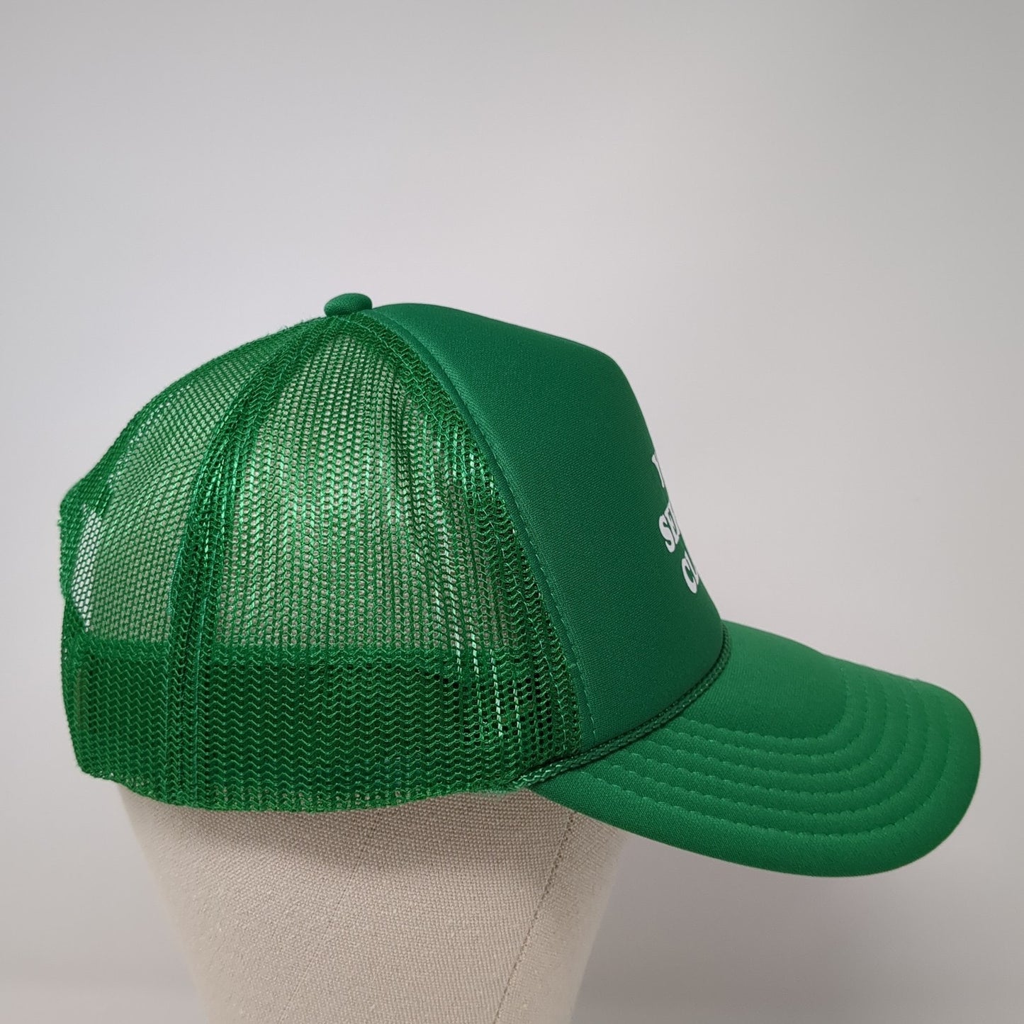 You Serious Clark? Snapback Rope Trucker Hat Green One Size Mesh Back