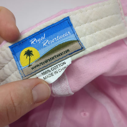 Royal Resortwear Baseball Cap Pink One Size Cape May Flip Flops Slideback Hat