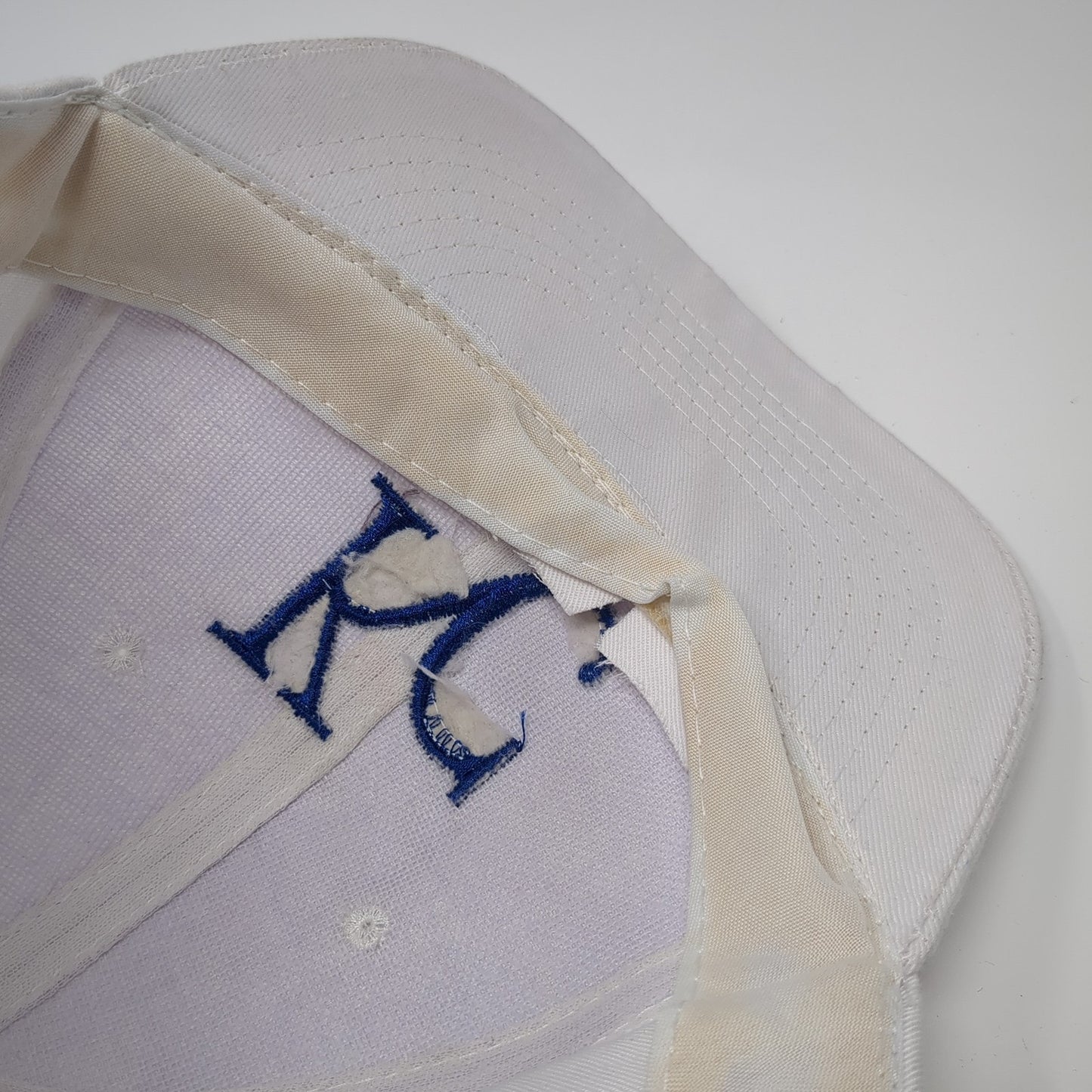 KC Edward Jones Strapback Baseball Cap White One Size Adjustable Embroidered