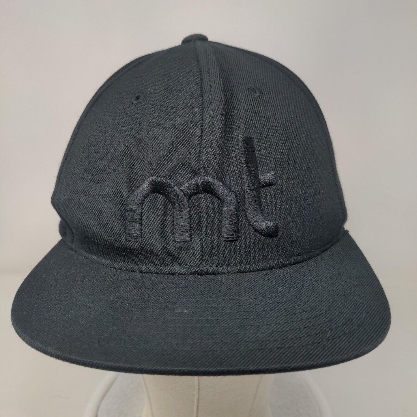 MT Logo Snapback Hat Black One Size Embroidered The Classics Yupoong