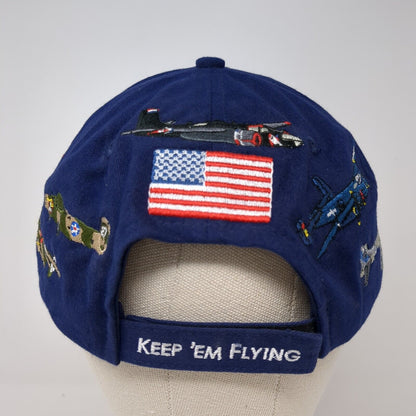 Commemorative Air Force Strapback Hat Blue One Size Bomber Command