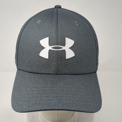 Under Armour Logo Fitted Hat Gray XL Spell Out Iso-Chill Vent Holes
