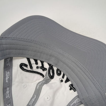 Titleist Baseball Cap White One Size Golf Slideback TSR Logo Gray Underbill Hat