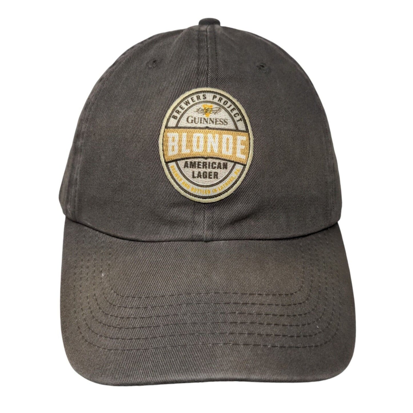 Guinness Blonde Slideback Hat Gray OSFM Adjustable Quake City Caps