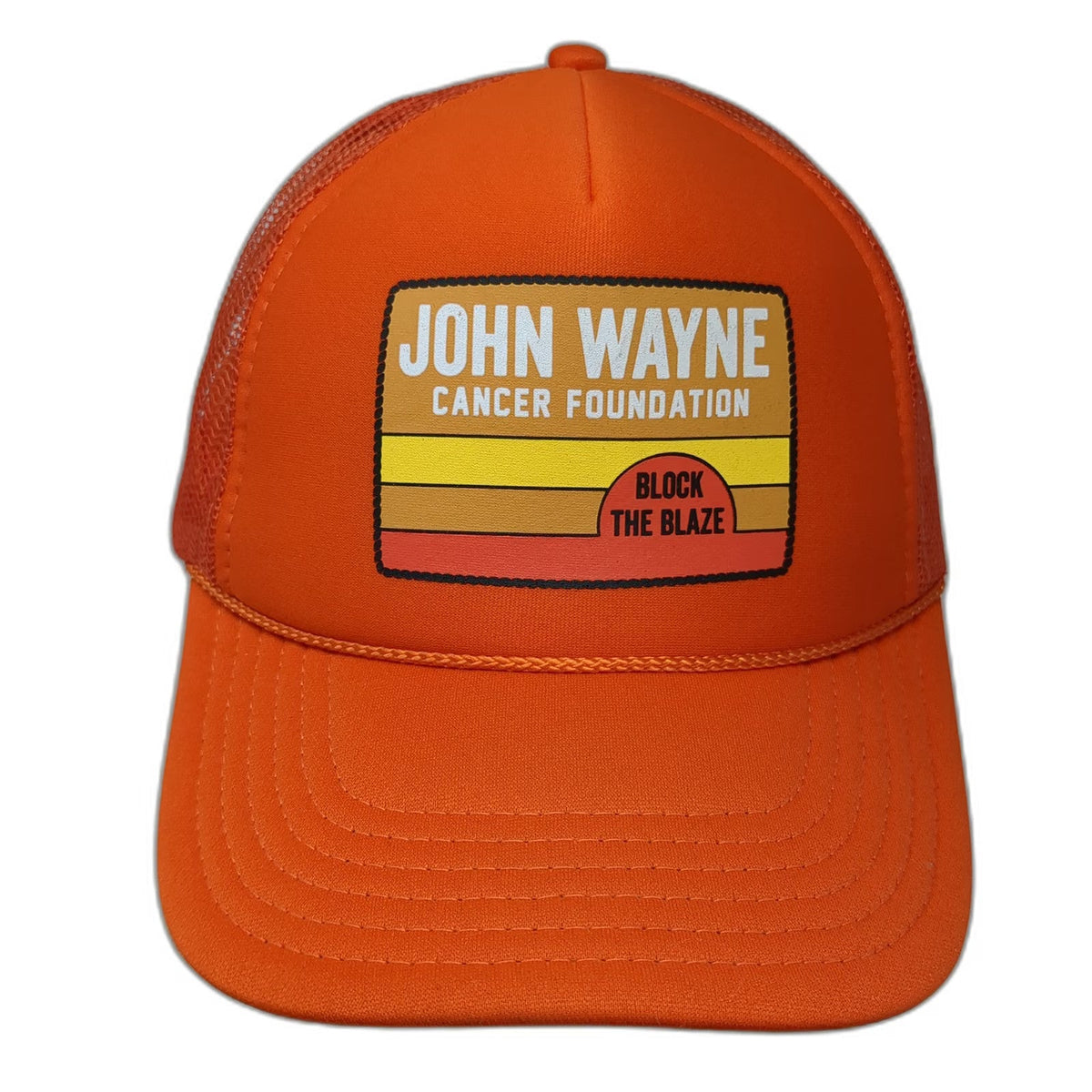 Otto Trucker Hat Orange One Size John Wayne Cancer Foundation Block The Blaze