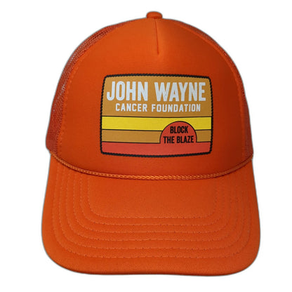 Otto Trucker Hat Orange One Size John Wayne Cancer Foundation Block The Blaze