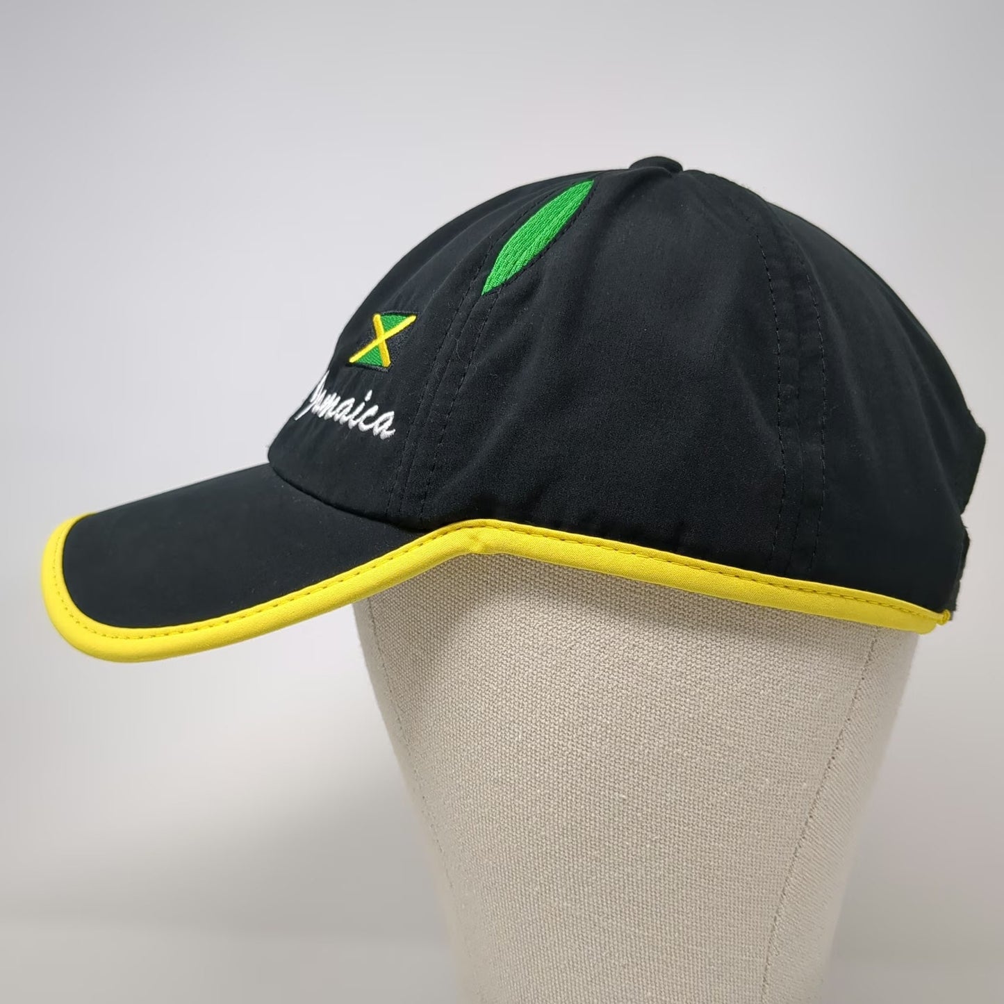 Hammer Head Baseball Cap Black Yellow Green One Size Jamaica Flag Hat Slideback