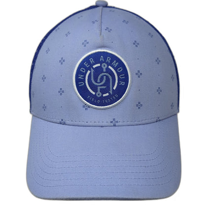 Under Armour Trucker Hat Blue One Size Field Tested Patch Mesh Back Snapback