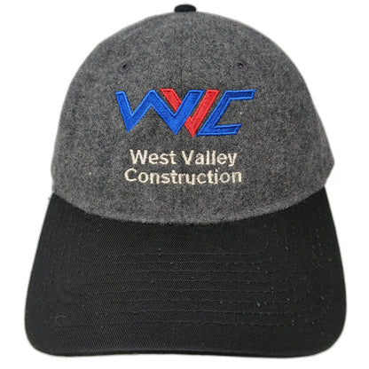 New Era Baseball Cap Gray One Size West Valley Construction Wool Slideback Hat