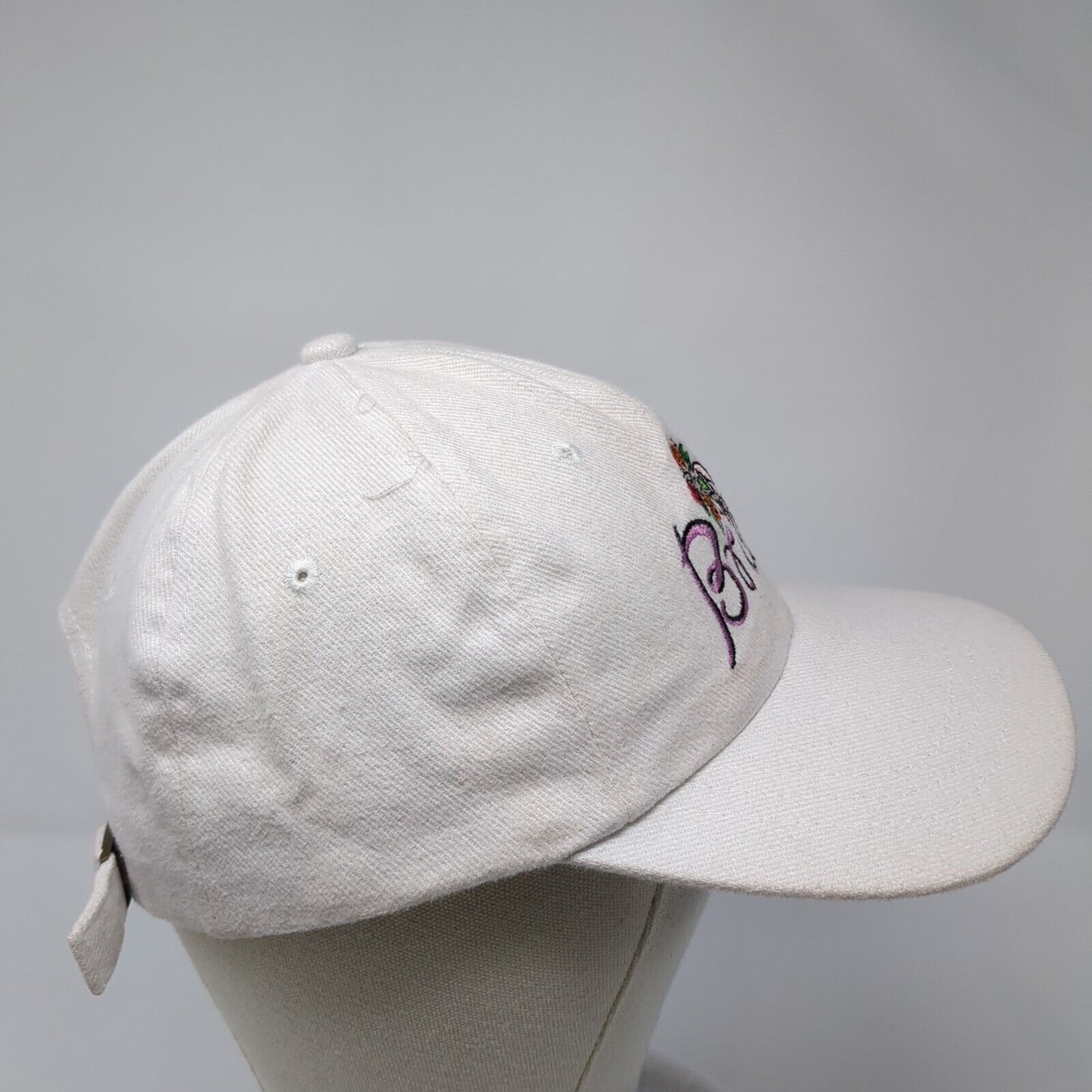 Bride Slideback Hat White One Size Adjustable Embroidered Headshots KC Caps
