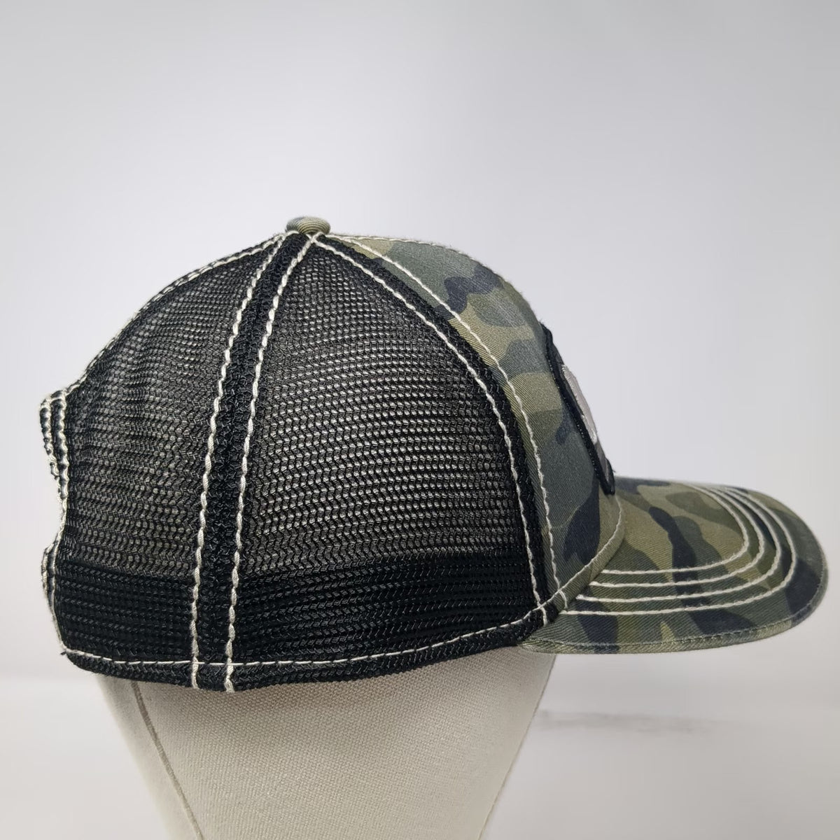 Jedco Jeep Trucker Hat Green Camo American Flag Patch One Size Mesh Snapback