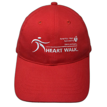 American Heart Association Heart Walk Hat Baseball Cap Red One Size Slideback