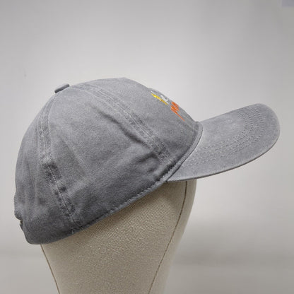 Hello Pumpkin Slideback Hat Gray One Size Adjustable Embroidered David And Young