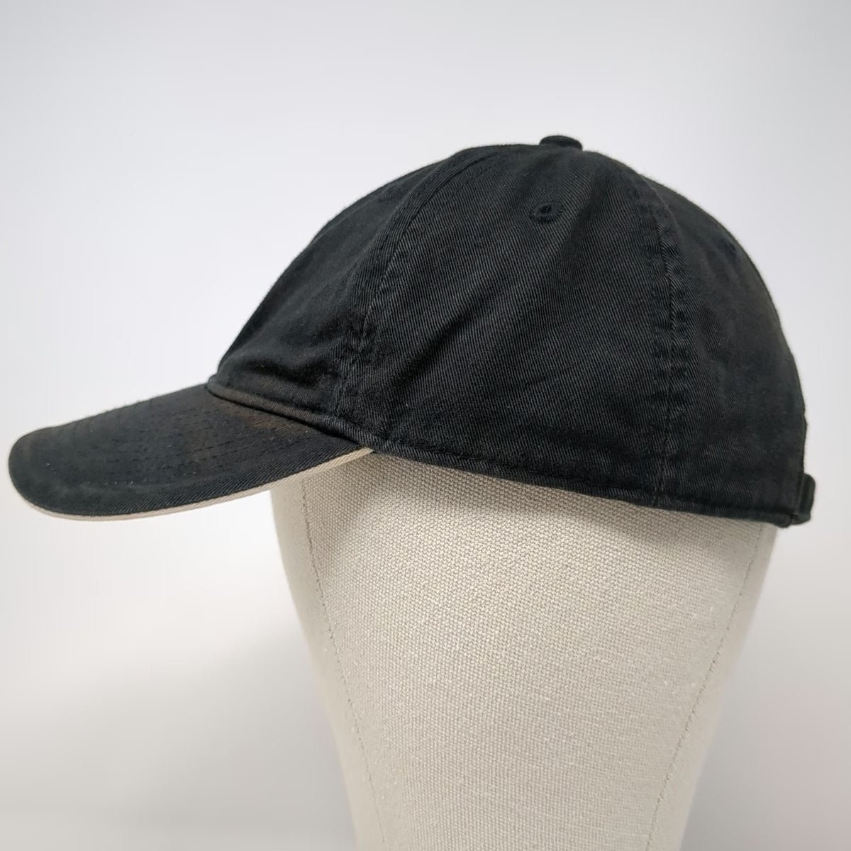 Reebok Baseball Cap Black One Size Slideback Embroidered Logo Underbrim Hat