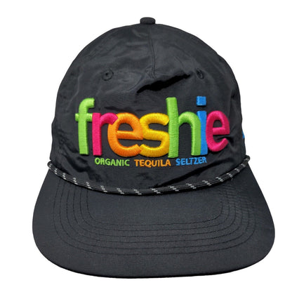 Freshie Organic Tequila Seltzer Snapback Rope Hat Black One Size