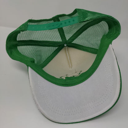 St. Patrick's Day Clover Snapback Trucker Hat Green OS Adjustable Mesh Back