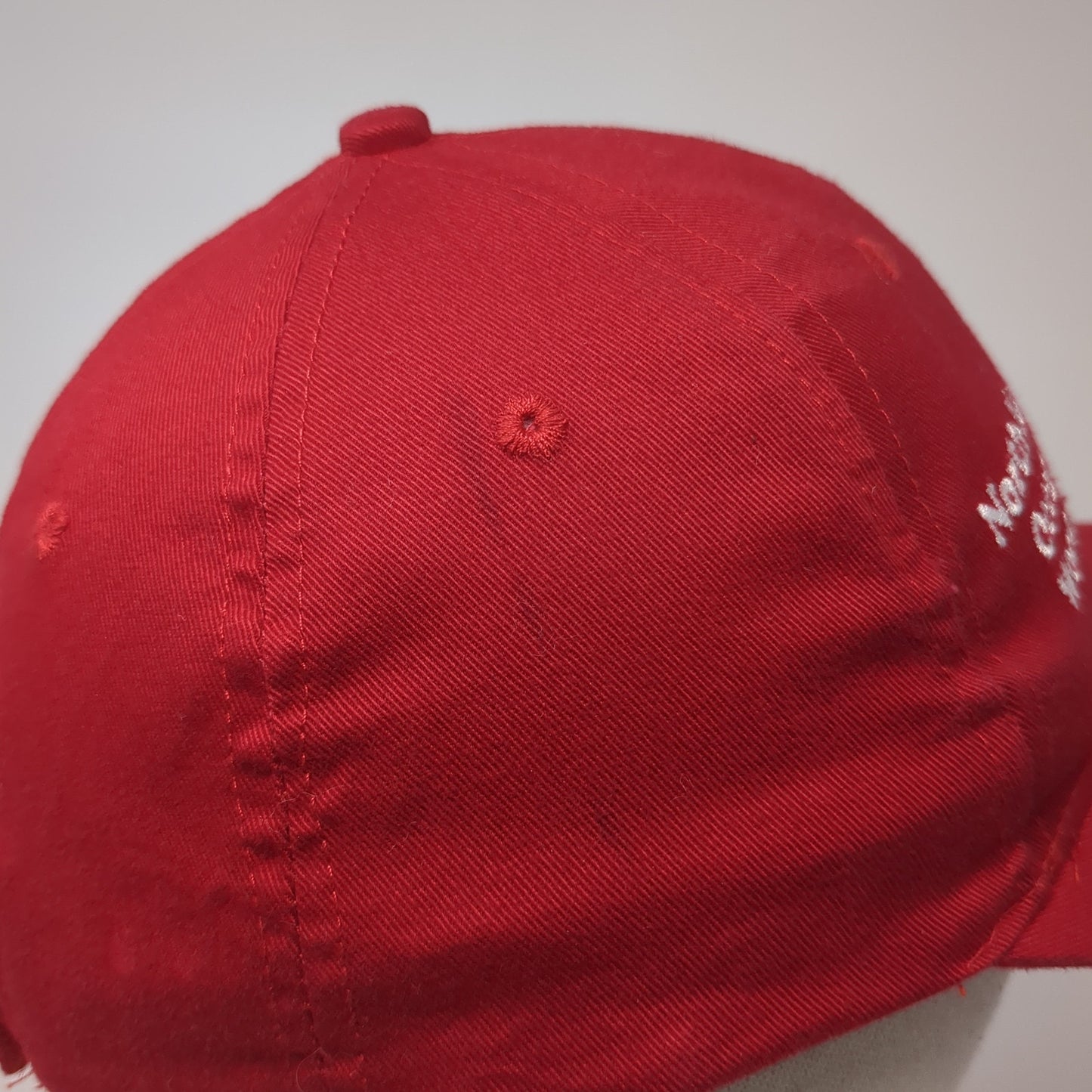 North Kansas City Hospital Strapback Hat Red One Size Solid Adjustable
