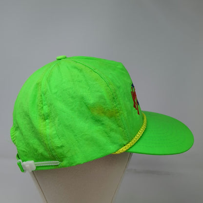 Nissin Cap Trucker Green Nylon Rope Heartbeat of America Chevy Logo Hat Vintage