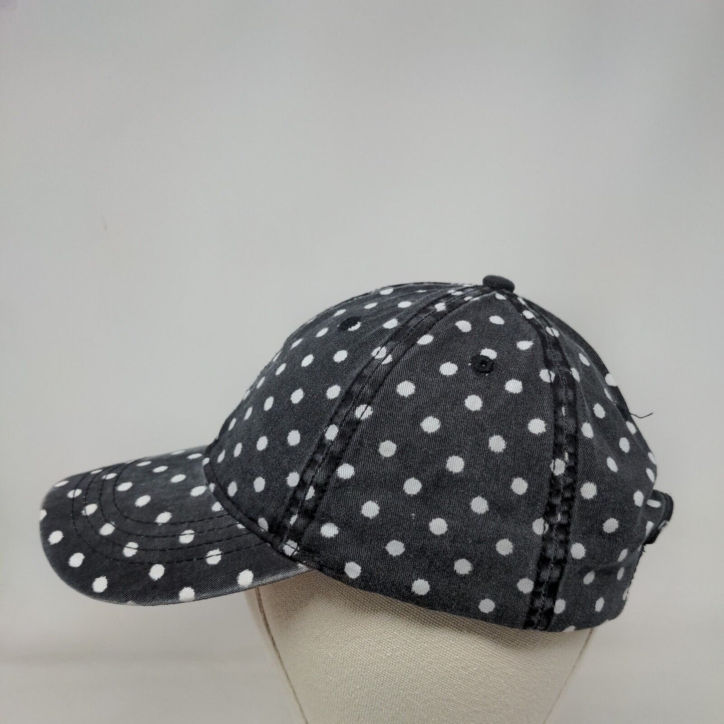 Unbranded Slideback Hat Multicolor OSFM Adjustable Polka Dot Vented Holes Blank