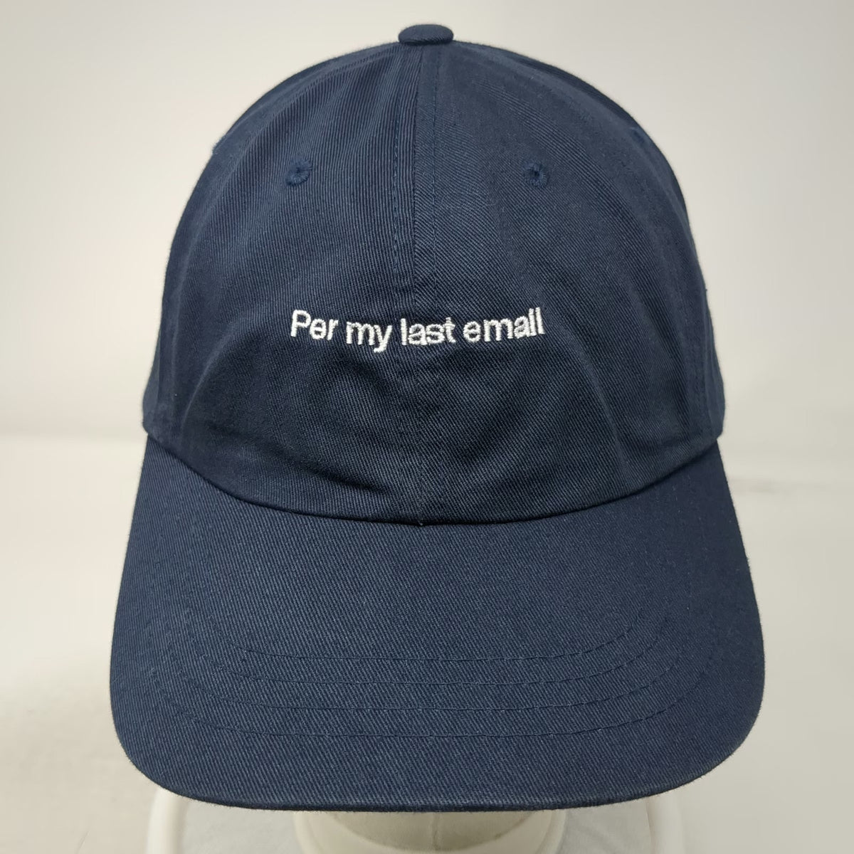 Yupoong Baseball Cap Blue One Size Per My Last Email Slideback Cotton Hat