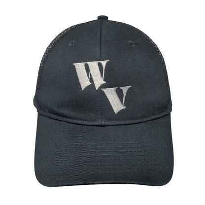 WV Snapback Mesh Back Trucker Hat Black One Size Solid Port Authority