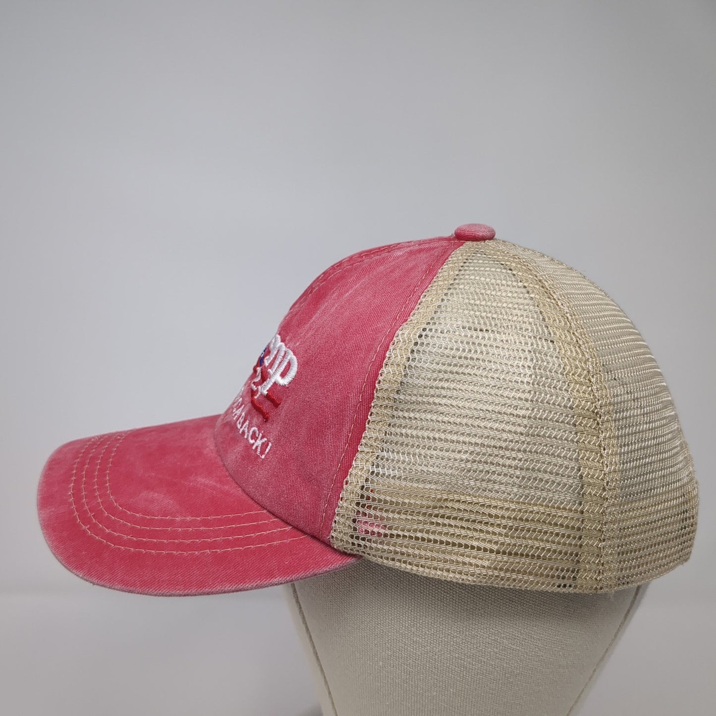 Trump 2024 Take America Back Trucker Hat Red OS Adjustable Patriotic Mesh Back