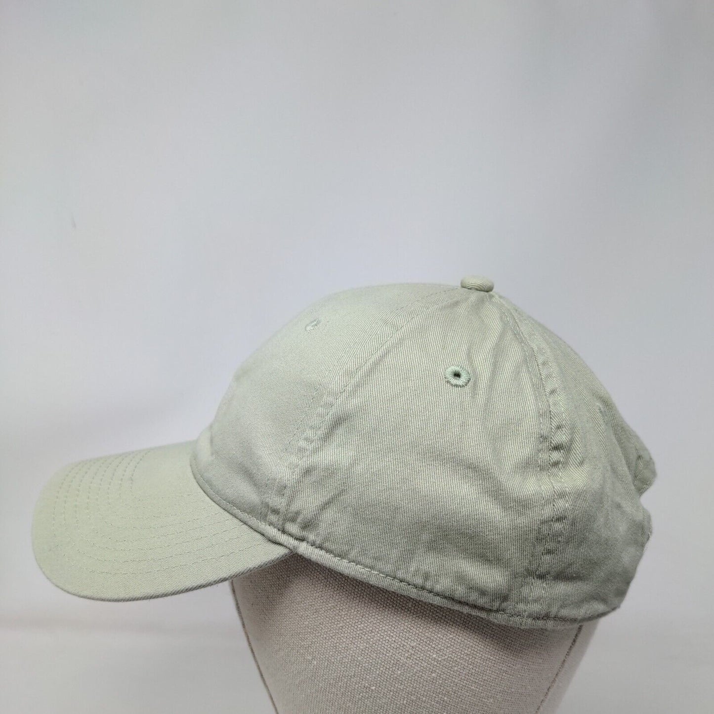 H&M Slideback Hat Green One Size Adjustable Vented Holes Cotton Blank