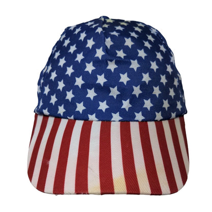 Unbranded Men's Patriotic Snapback Mesh Back Hat Stars Stripes Multicolor
