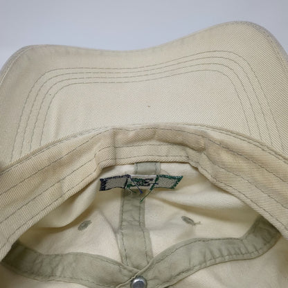 The Shirt Company Baseball Cap Beige Blue Green One Size Leather Strapback Hat
