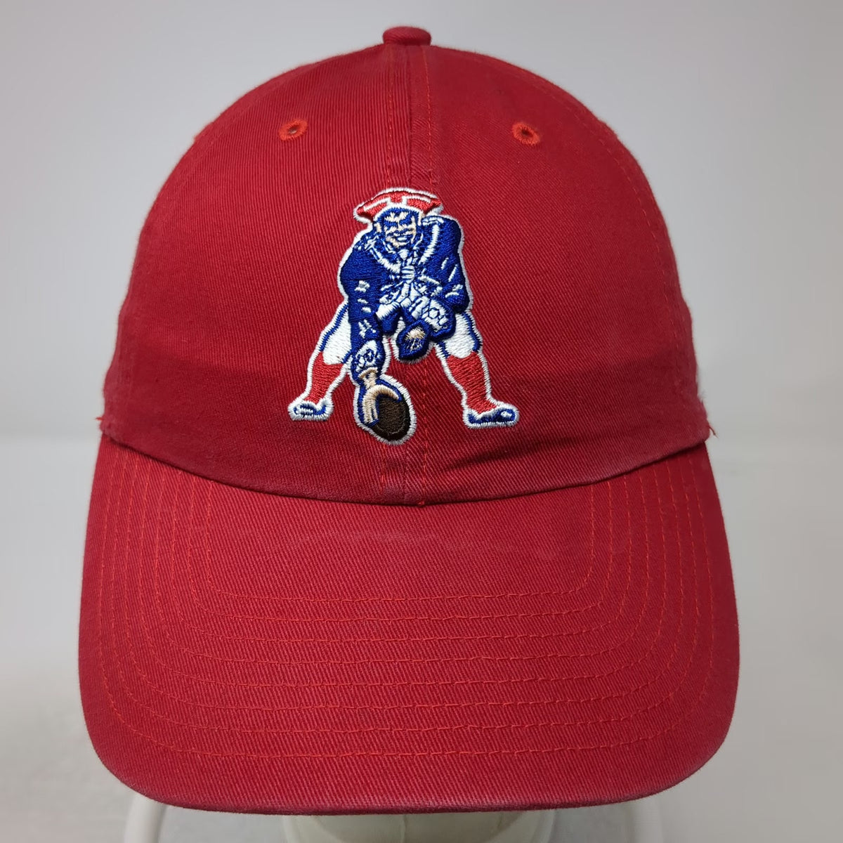 '47 New England Patriots NFL Red One Size Throwback Embroidered Twill Cap Hat