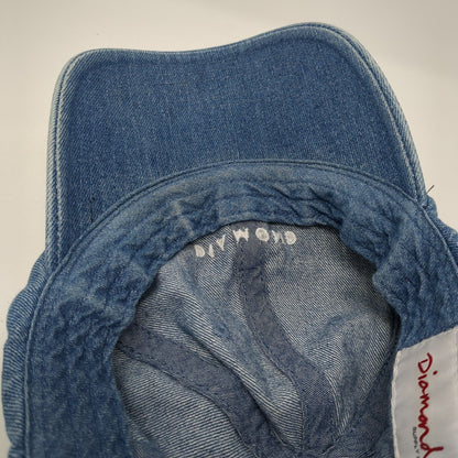 Diamond Supply Co Slideback Hat Blue One Size Adjustable Denim 6 Panel