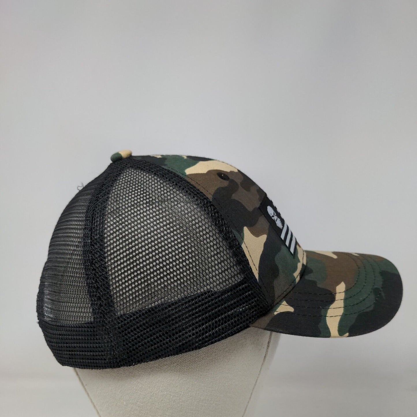 USA Flag Patch Snapback Mesh Back Trucker Hat Camo One Size Diesel Power