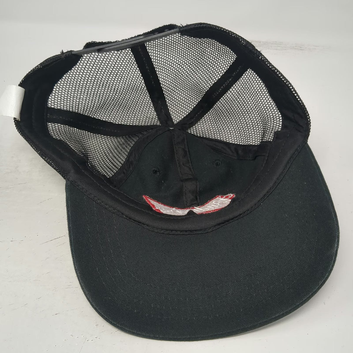 Budweiser Trucker Hat Black One Size Mesh Back Snapback Embroidered Logo Cap