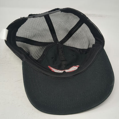 Budweiser Trucker Hat Black One Size Mesh Back Snapback Embroidered Logo Cap