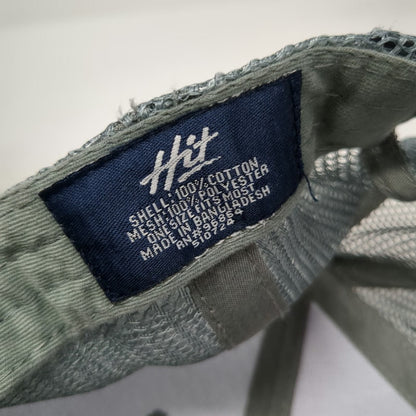 Hit Trucker Hat Gray One Size NexGen Embroidered Logo Mesh Back Snapback Cap