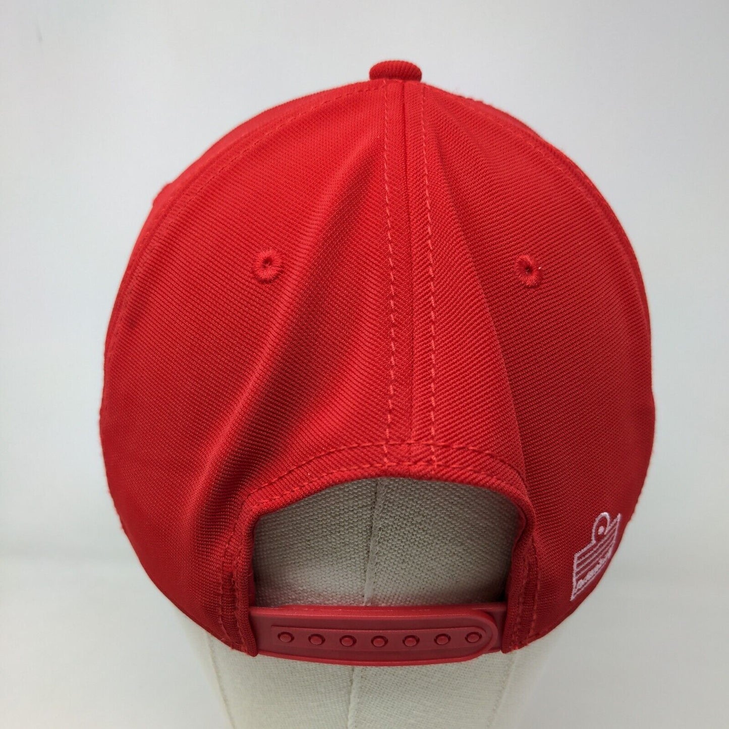 Admiral Men's Snapback Hat Red Size 7 1/4 W/Sticker Polyester Cotton Blend