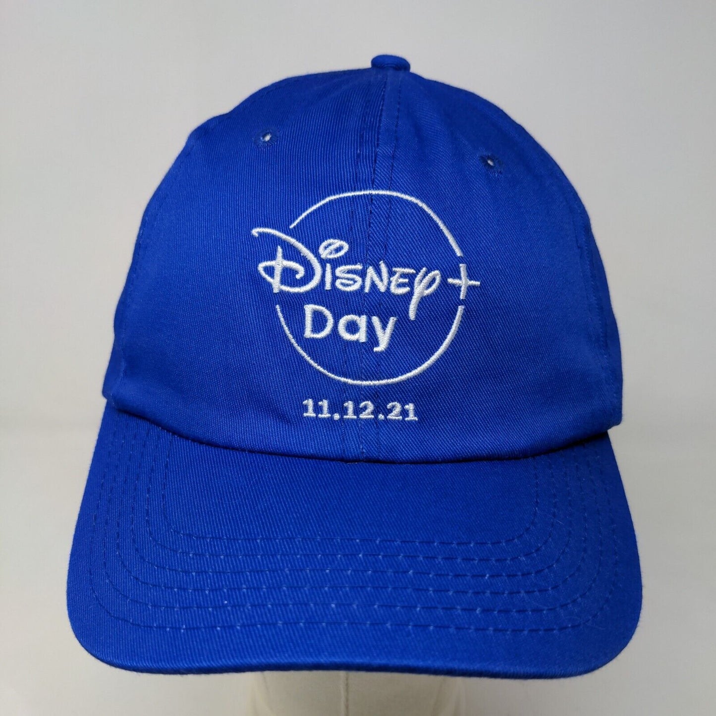 Disney + Men's Strapback Hat Blue OSFM Embroidered Logo 2021 Polycotton Logo