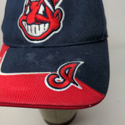 Fan Favorite Men's Strapback Hat Blue Red OSFA Embroidered Cleveland Indians