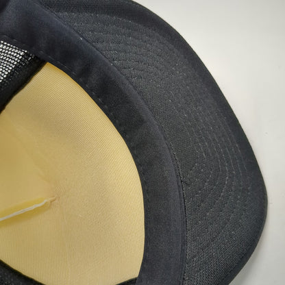 AJD Trucker Hat Black White L Billings Volcanos Pro Basketball Mesh Snapback Cap