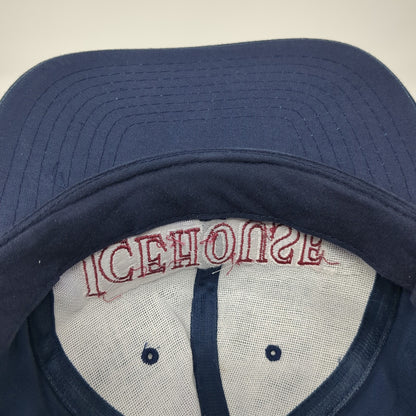 Ice House Snapback Hat Blue One Size Adjustable Embroidered 6 Panel Nissin