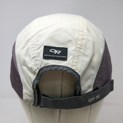 Outdoor Research 5 Panel White XL Hat Mesh UPF 30 Strapback Gray Hiking Running