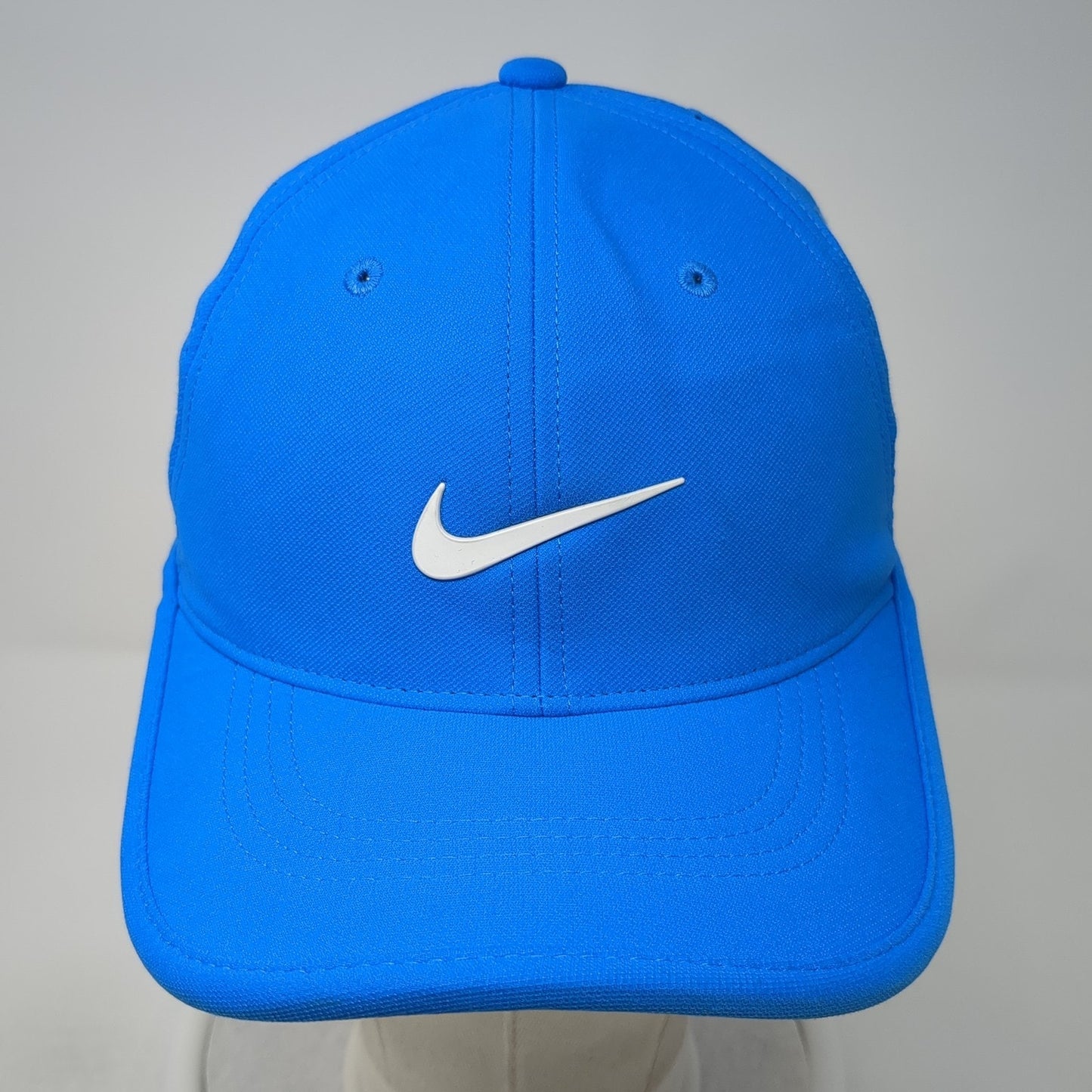 Nike Golf Strapback Hat Blue One Size Adjustable Swoosh Laser Cut Outdoor