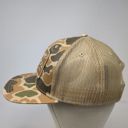 John Deere Trucker Hat Beige One Size Camo Mesh Snapback Patch Moline Illinois