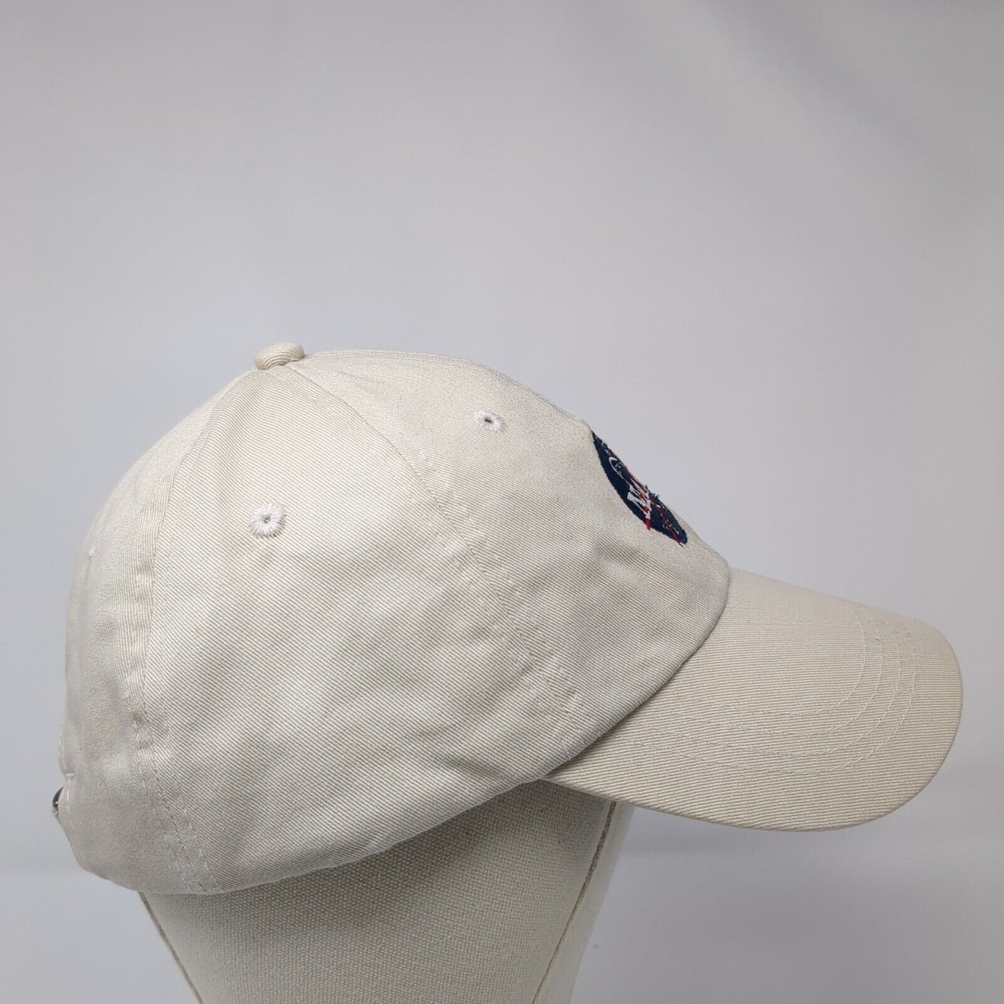 NASA Slideback Hat Tan One Size Adjustable Embroidered Prairie Mountain Cotton
