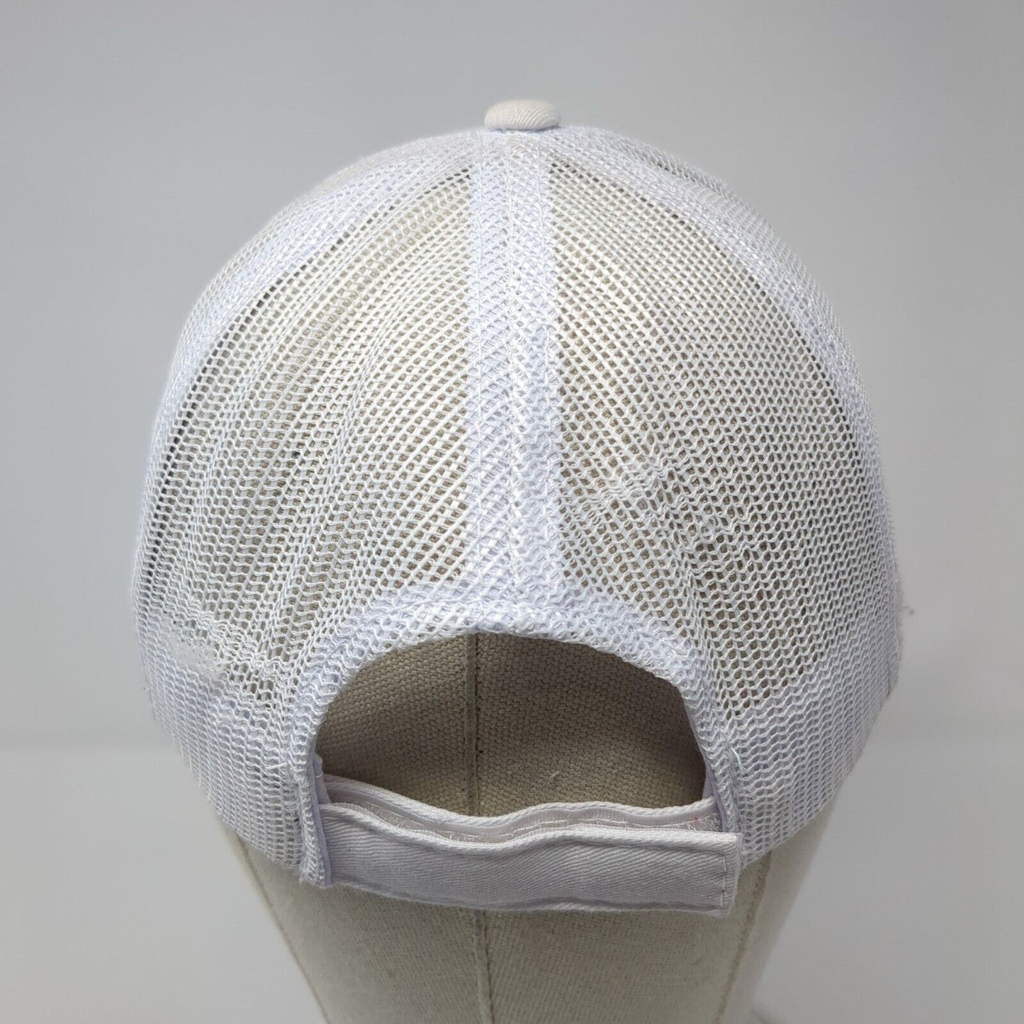 Outdoor Cap Strapback Trucker Hat White OS Adjustable Mesh Back 6 Panel Blank