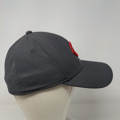 New Era Men's 39Thirty Fitted Hat Gray Size S-M Embroidered Logo Cincinnati Reds