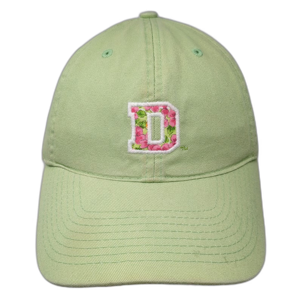 Legacy Baseball Cap Green One Size Floral Letter D Slideback Cotton Hat