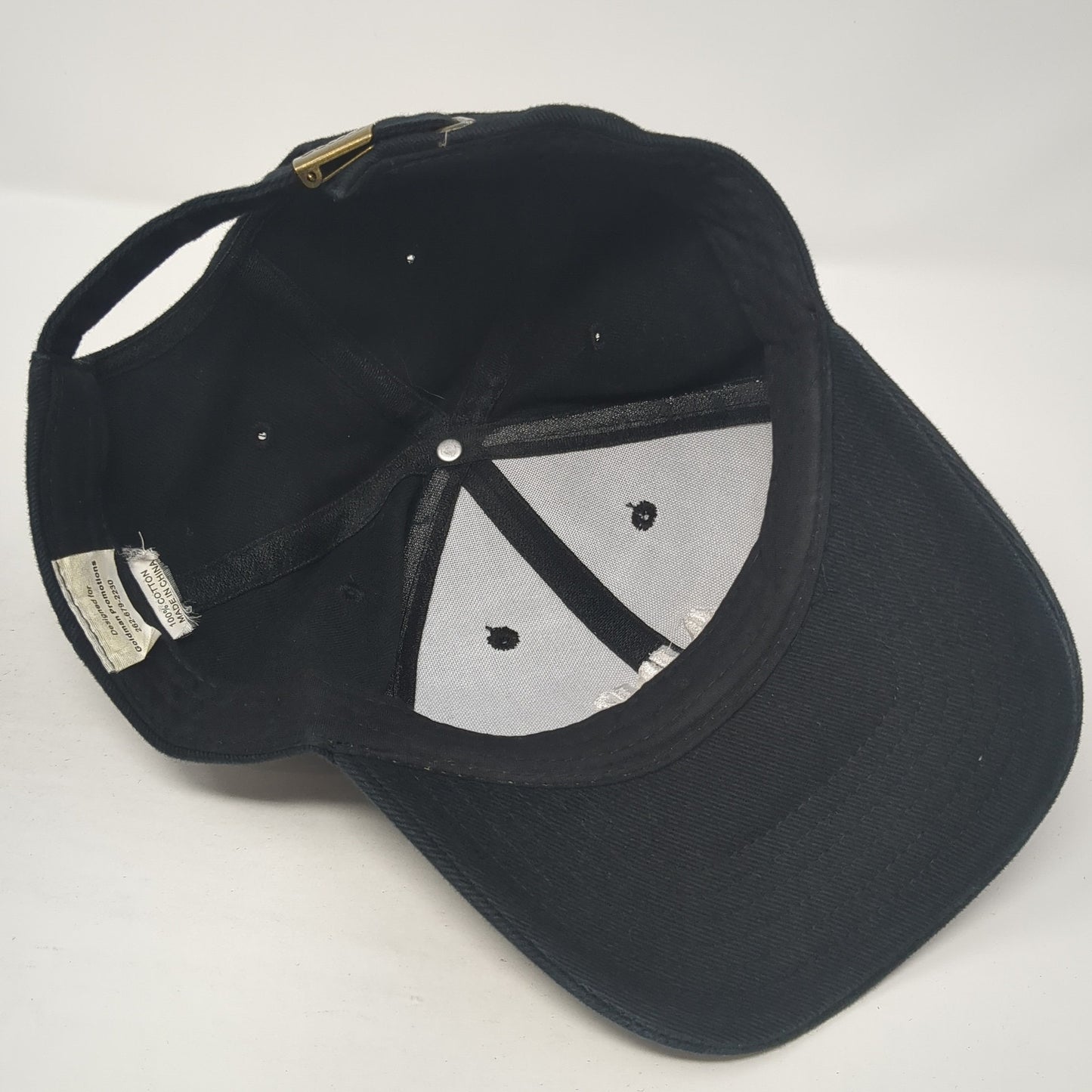 ABB Slideback Hat Black One Size Adjustable Embroidered 6 Panel Outdoor