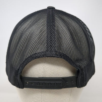 Yupoong Trucker Hat Black OSFM Salty Rodeo Patch Snapback Matt 5:13 Mesh Back